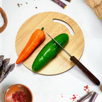 7123 Wooden Round Chopping Board  For Chopping Fruit  Vegetable