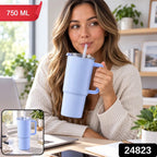 Sipora Travel Tumbler 750ml With Reusable Straw And Handle (1 Pc)