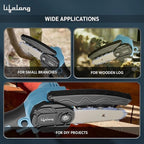 Cordless Mini Chainsaw 6-Inch | 20V Rechargeable Electric Pruning Saw with 2 Batteries, Extra Chain & Carry Case