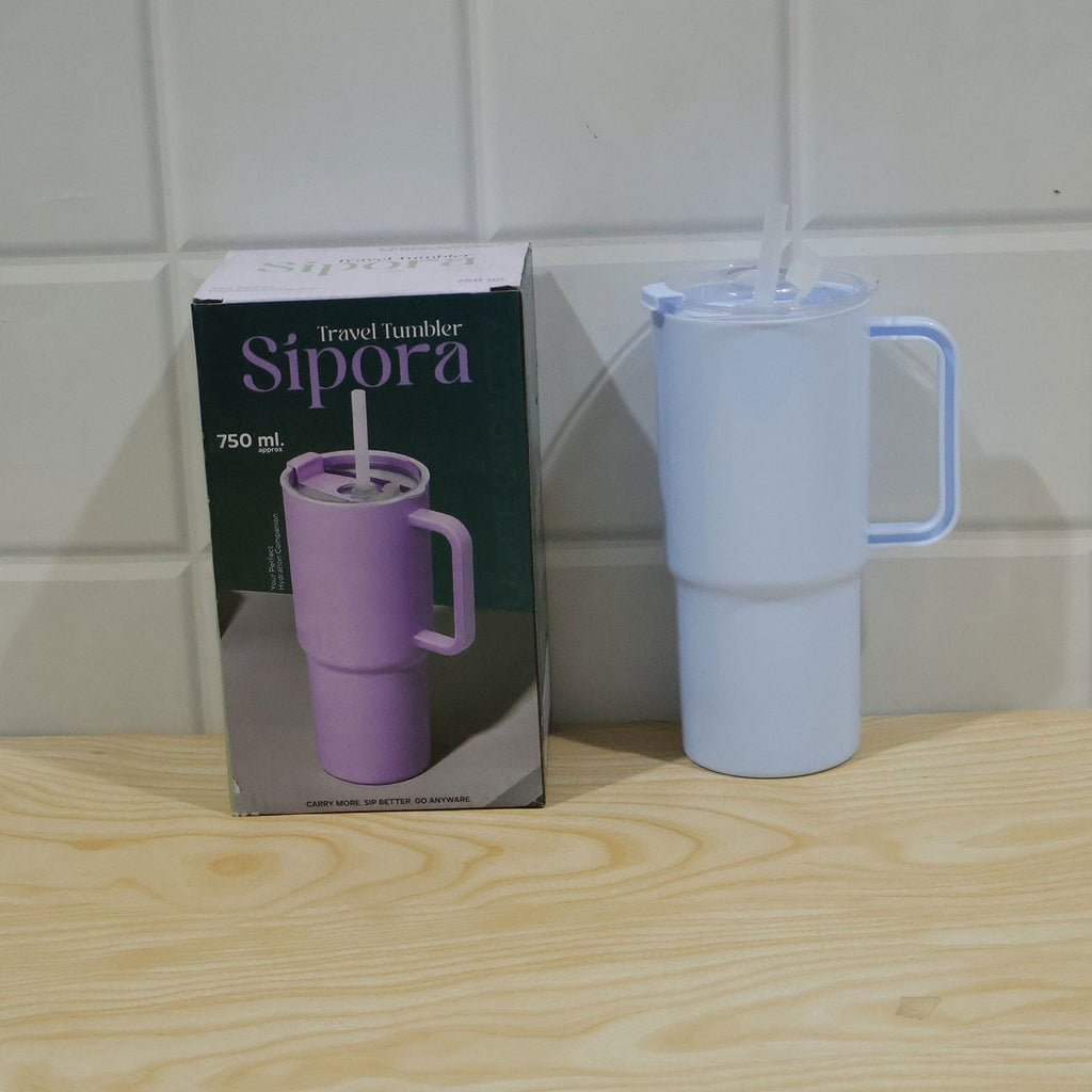 Sipora Travel Tumbler 750ml With Reusable Straw And Handle (1 Pc)