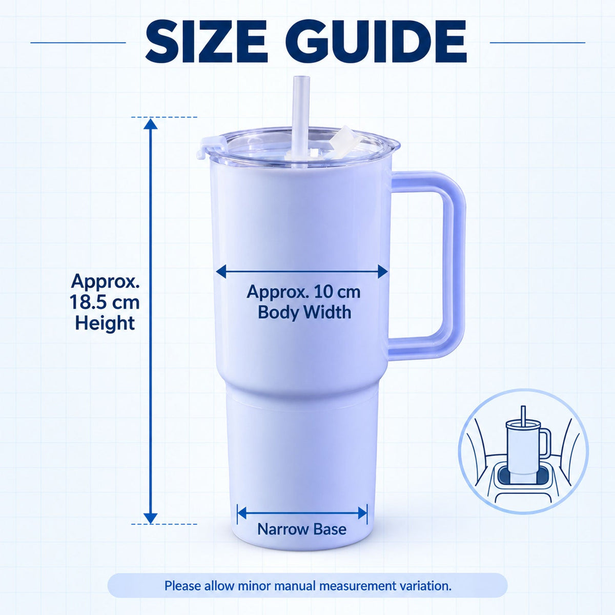 Sipora Travel Tumbler 750ml With Reusable Straw And Handle (1 Pc)